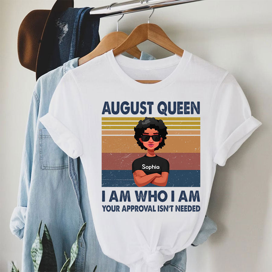 August Birthday Shirt, Custom Birthday Shirt, Queens Born In August, August Birthday Shirts For Woman, August Birthday Gifts