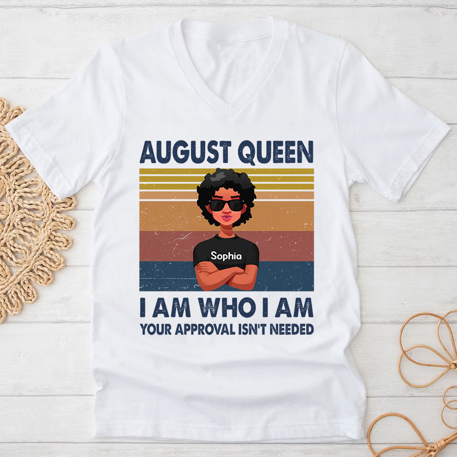 August Birthday Shirt, Custom Birthday Shirt, Queens Born In August, August Birthday Shirts For Woman, August Birthday Gifts
