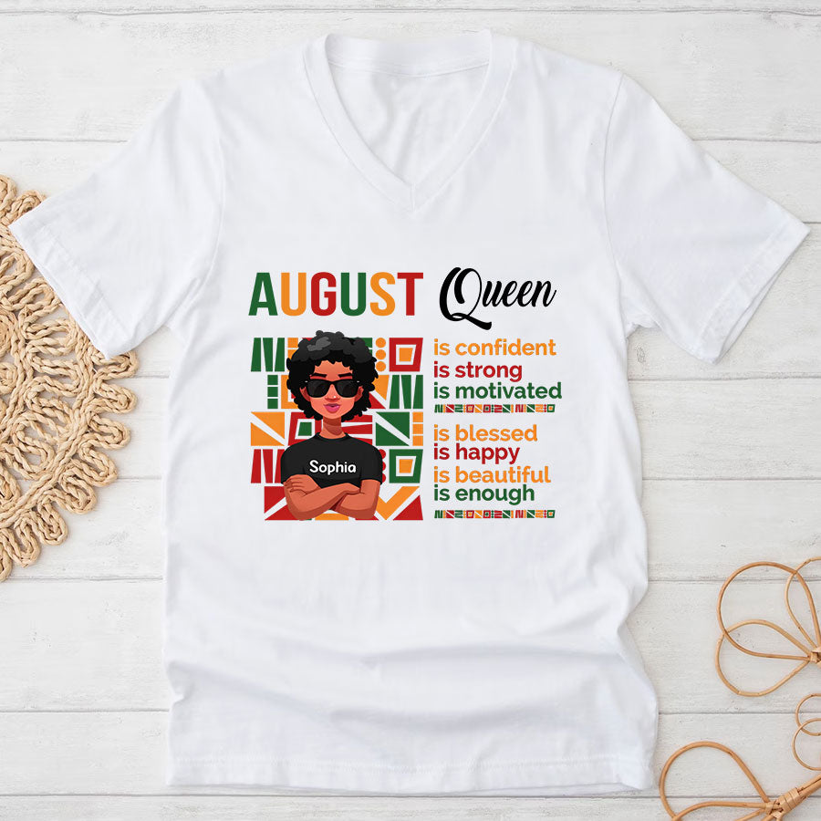 August Birthday Shirt, Custom Birthday Shirt, Queen Was Born In August, August Birthday Shirts For Woman, August Birthday Gifts