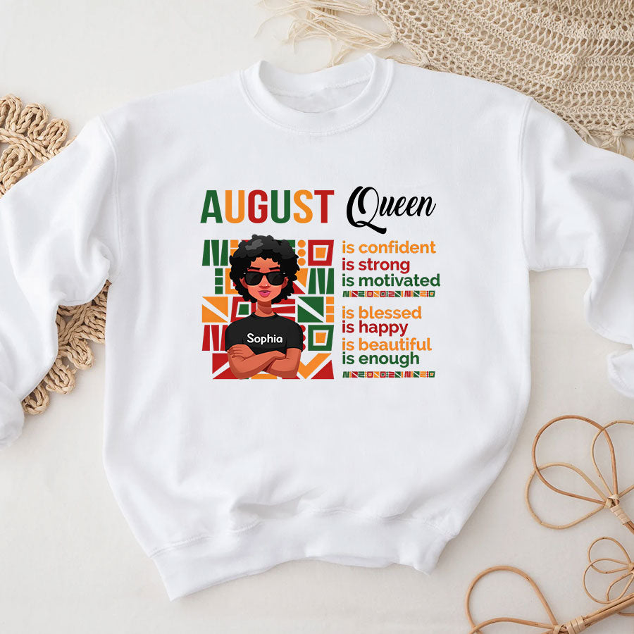 August Birthday Shirt, Custom Birthday Shirt, Queen Was Born In August, August Birthday Shirts For Woman, August Birthday Gifts