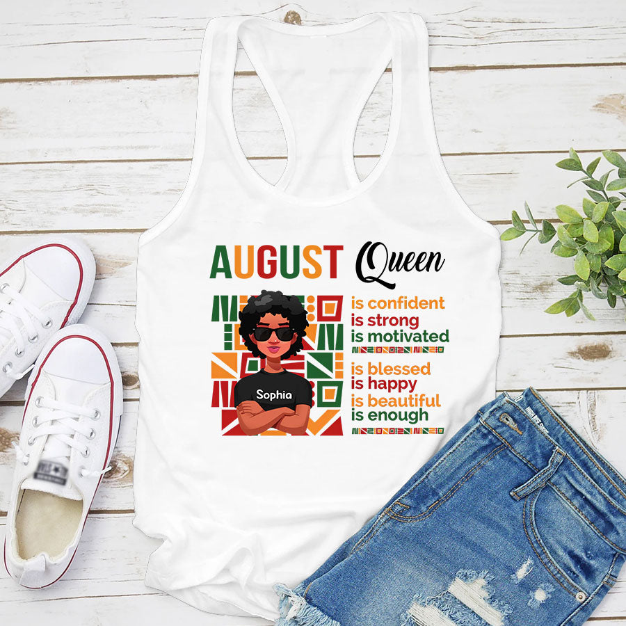 August Birthday Shirt, Custom Birthday Shirt, Queen Was Born In August, August Birthday Shirts For Woman, August Birthday Gifts
