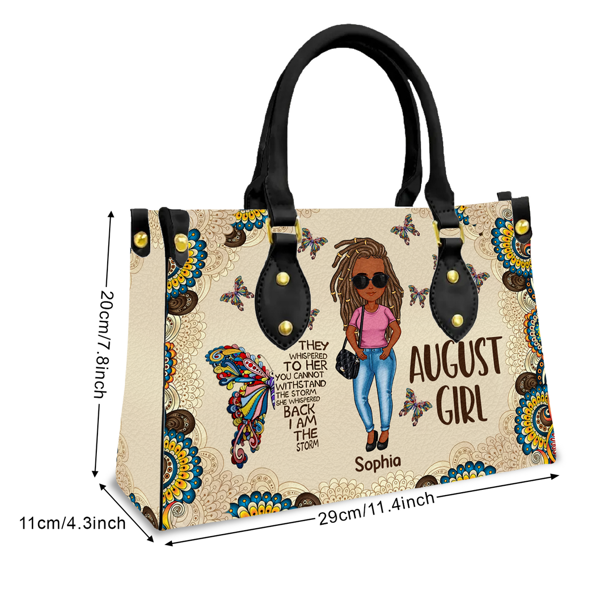 Personalized Leather Bag - August Birthday Gifts For August Queens, Queen Was Born In August