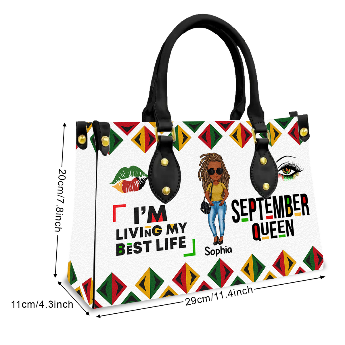 Personalized Leather Bag - August Birthday Gifts, Queen Was Born In August