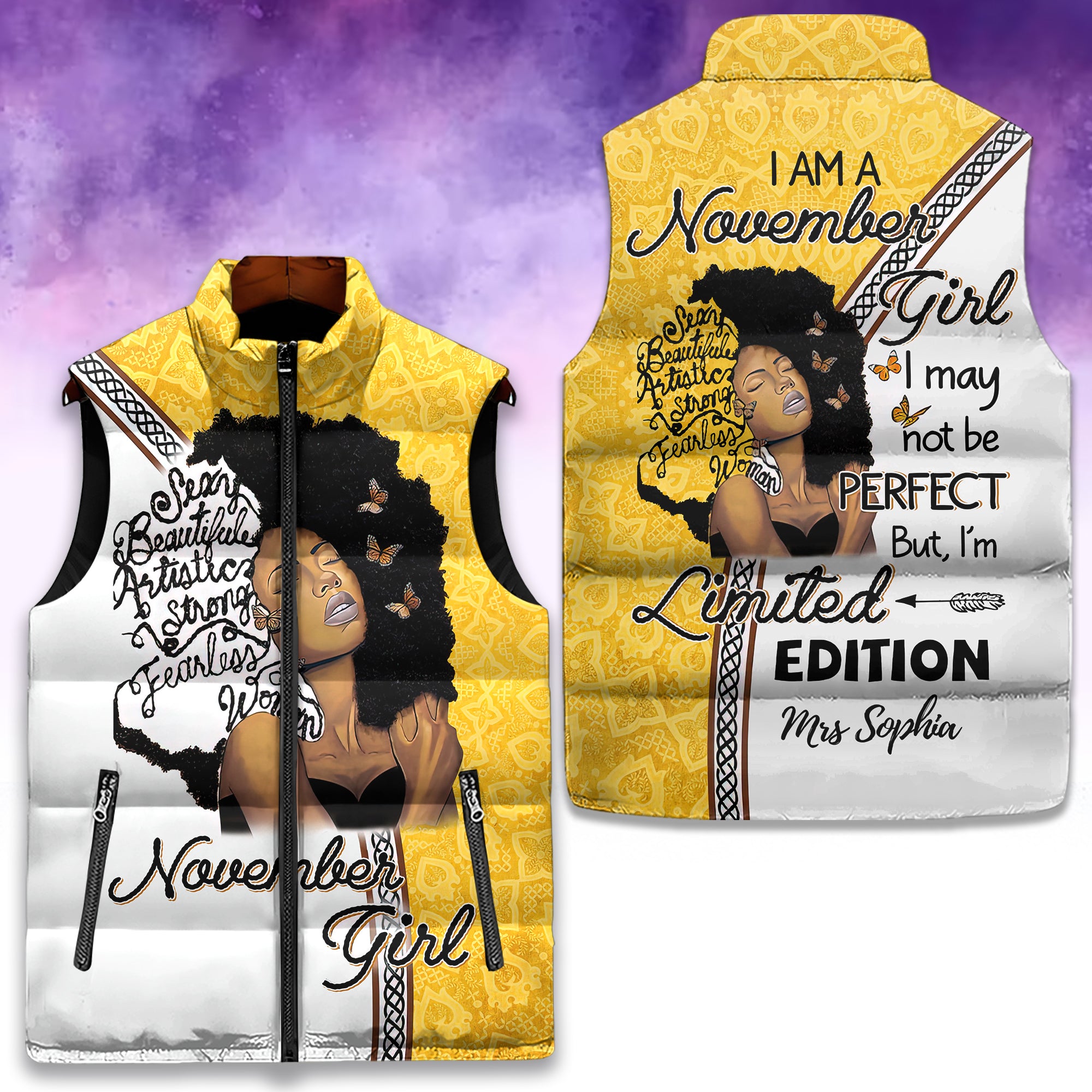 Puffer Vest - Personalized November Birthday Month, Gift Ideas For November Birthday For Woman