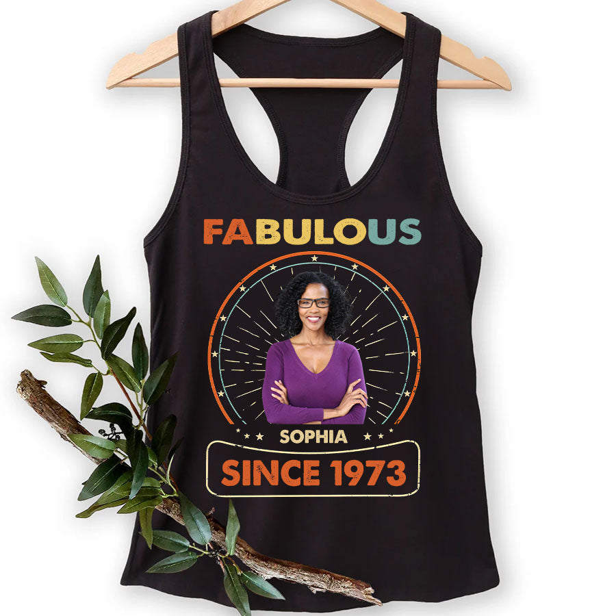 50th birthday shirts for her, Personalised 50th birthday gifts, 1973 t shirt, 50 and fabulous shirt, 50th birthday shirt ideas, gift ideas 50th birthday woman