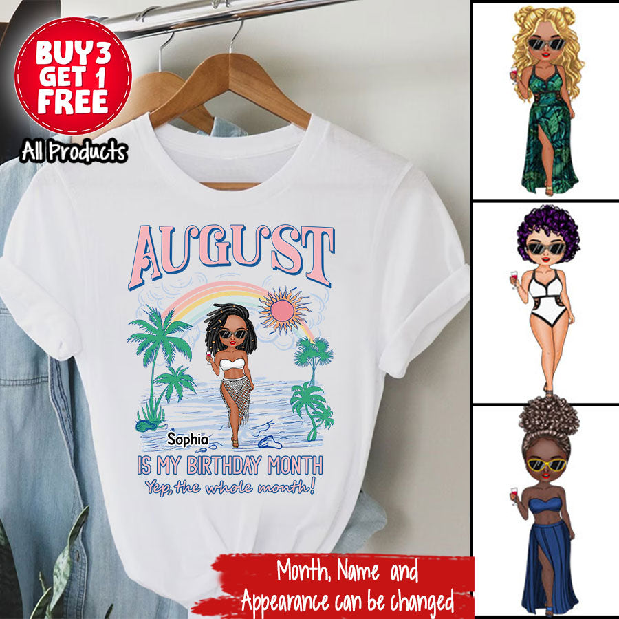 August Birthday Shirt, Custom Birthday Shirt, Queen Was Born In August, August Birthday Shirts For Woman, August Birthday Gifts