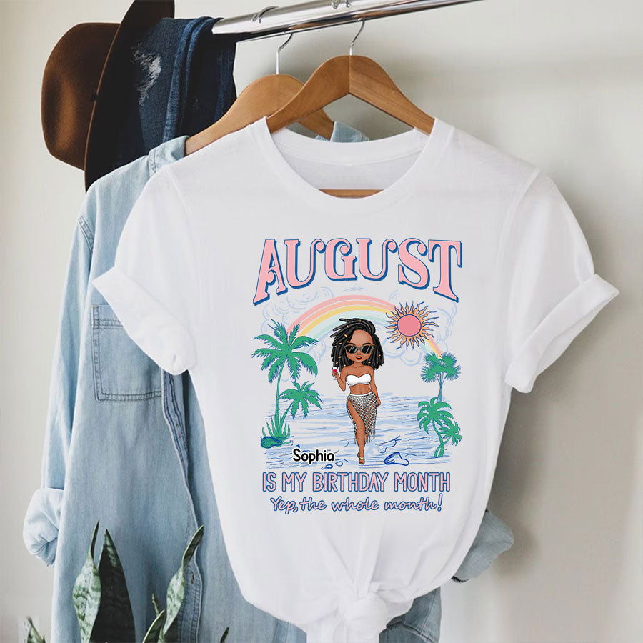 August Birthday Shirt, Custom Birthday Shirt, Queen Was Born In August, August Birthday Shirts For Woman, August Birthday Gifts