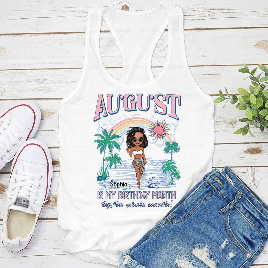 August Birthday Shirt, Custom Birthday Shirt, Queen Was Born In August, August Birthday Shirts For Woman, August Birthday Gifts