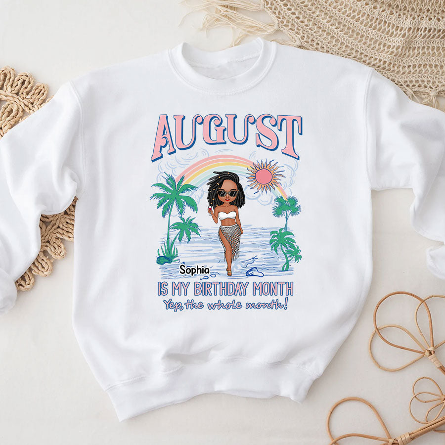 August Birthday Shirt, Custom Birthday Shirt, Queen Was Born In August, August Birthday Shirts For Woman, August Birthday Gifts