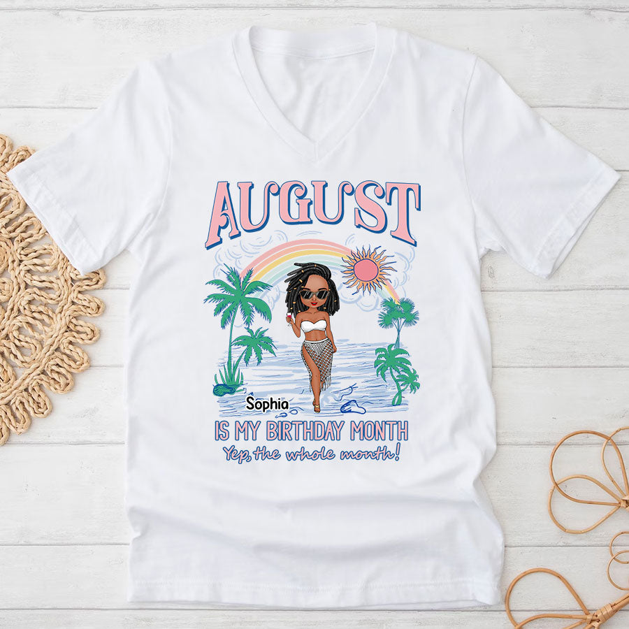 August Birthday Shirt, Custom Birthday Shirt, Queen Was Born In August, August Birthday Shirts For Woman, August Birthday Gifts