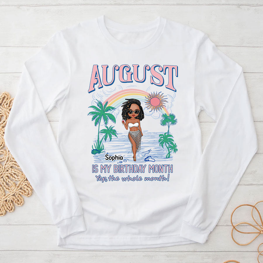 August Birthday Shirt, Custom Birthday Shirt, Queen Was Born In August, August Birthday Shirts For Woman, August Birthday Gifts