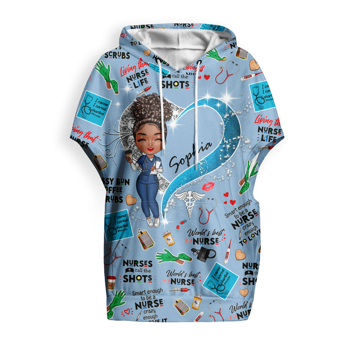 Women's Knitted Fleece Cloak With Kangaroo Pocket- Personalized Gift Ideas For Nurses