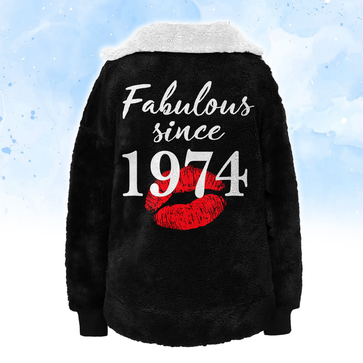 Borg Fleece Sweatshirt - 50 And Fabulous Shirt, 50th Birthday Shirts, Custom Birthday Shirts, Turning 50 Shirt, Gifts For Women Turning 50, 1974 Shirt