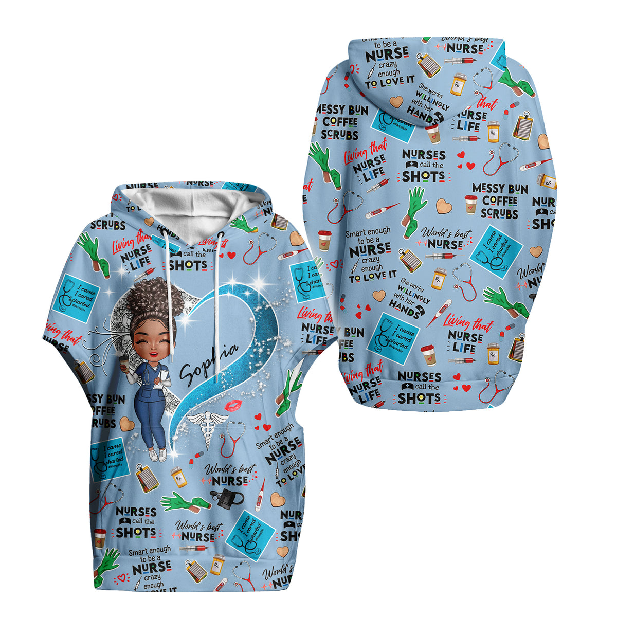 Women's Knitted Fleece Cloak With Kangaroo Pocket- Personalized Gift Ideas For Nurses