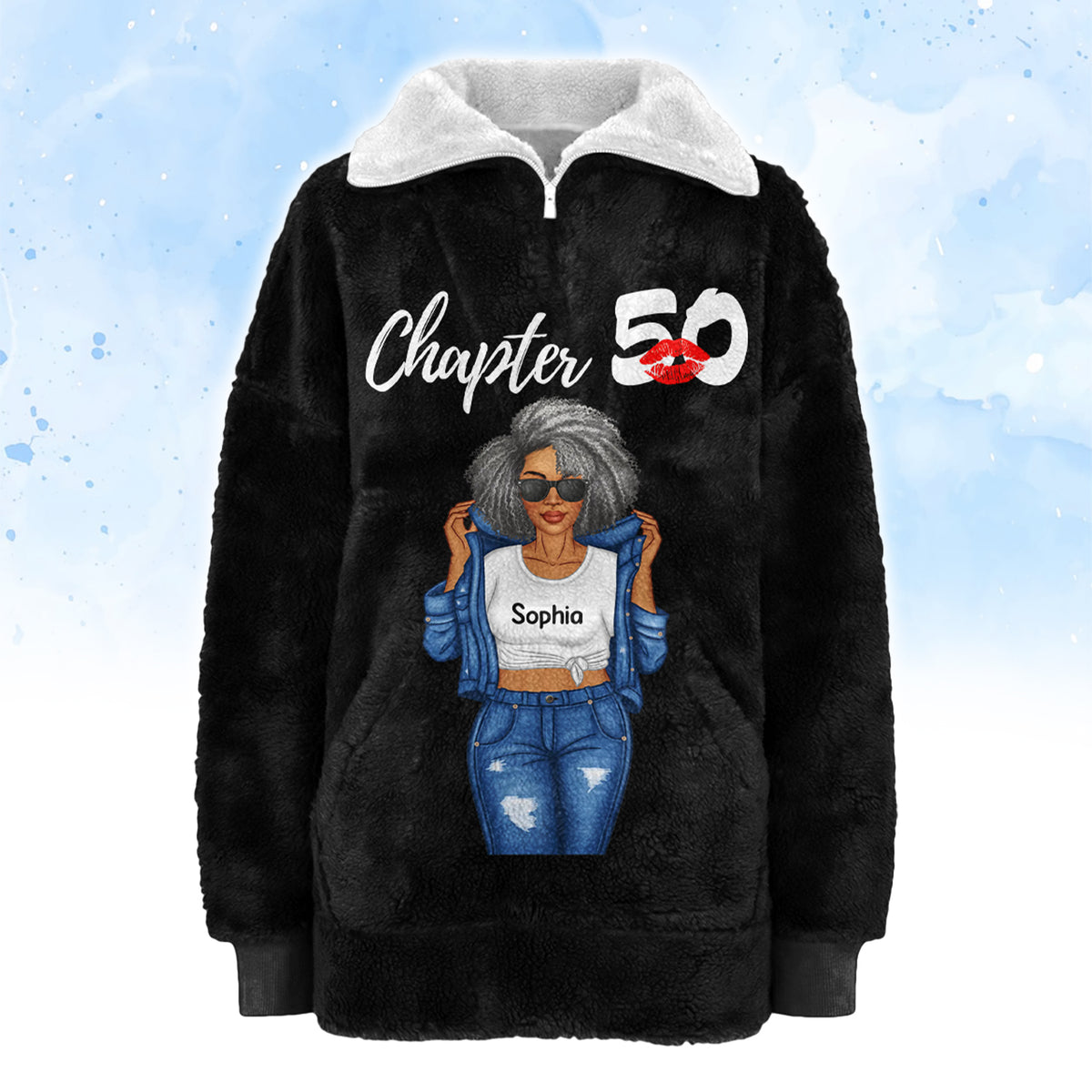 Borg Fleece Sweatshirt - 50 And Fabulous Shirt, 50th Birthday Shirts, Custom Birthday Shirts, Turning 50 Shirt, Gifts For Women Turning 50, 1974 Shirt