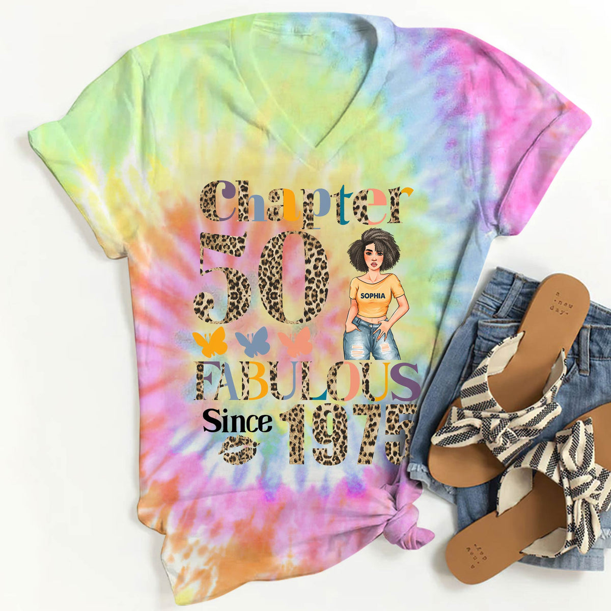 Chapter 50, Fabulous Since 1975 50th Birthday Unique T Shirt For Woman, Custom Birthday Shirt, Her Gifts For 50 Years Old , Turning 50 Birthday Cotton Shirt - YPT- HCT