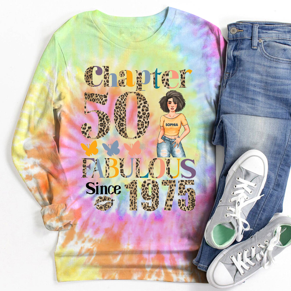 Chapter 50, Fabulous Since 1975 50th Birthday Unique T Shirt For Woman, Custom Birthday Shirt, Her Gifts For 50 Years Old , Turning 50 Birthday Cotton Shirt - YPT- HCT