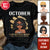 Custom October Birthday Shirt For Woman, Queens are Born In October Gifts, Melanin Afro Woman Shirt, Black Girl Tee, Afro Queen Gift-YPT-ALK