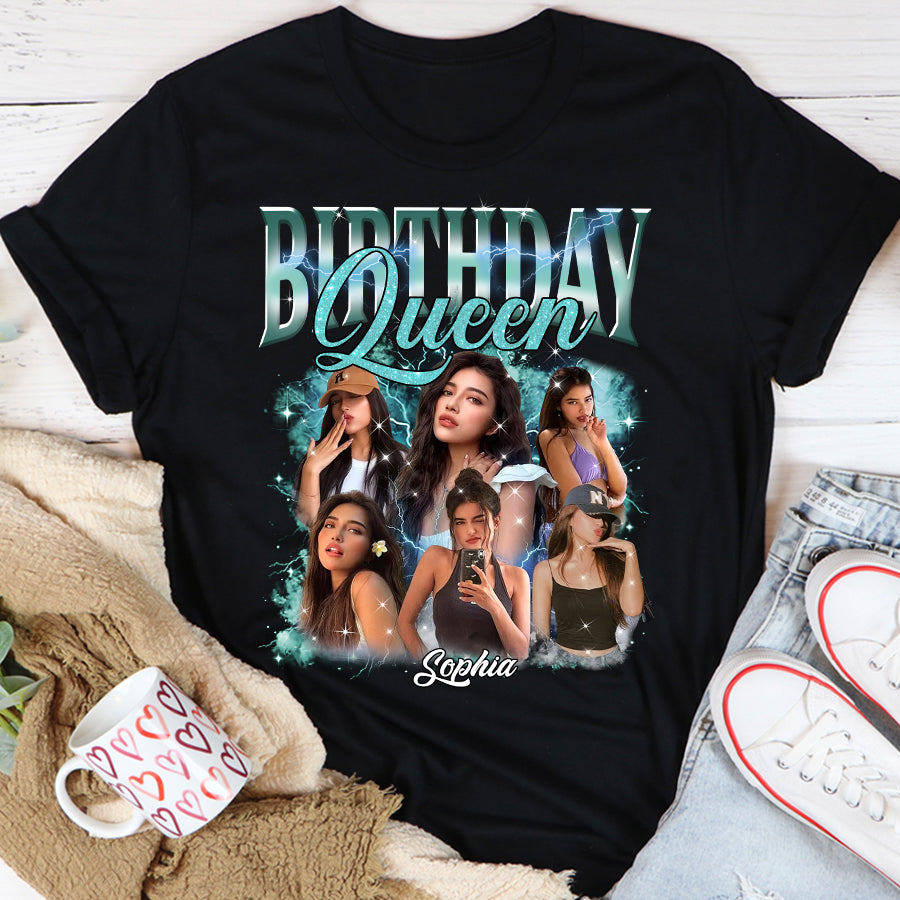 Birthday Shirts, Custom Photo Birthday Shirts, Birthday Shirts For Black Women, Its My Birthday Shirt, Birthday Queen Shirt-YPT-TLQ
