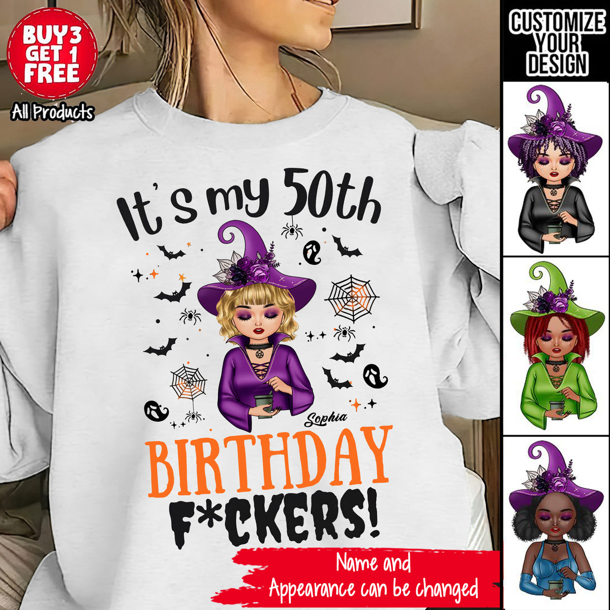 Personalized 50th Birthday Shirts, Custom Birthday Shirts, Turning 50 Shirt, Gifts For Women Turning 50, 50 And Fabulous Shirt, 50th Birthday Shirts For Her-YPT-ALK