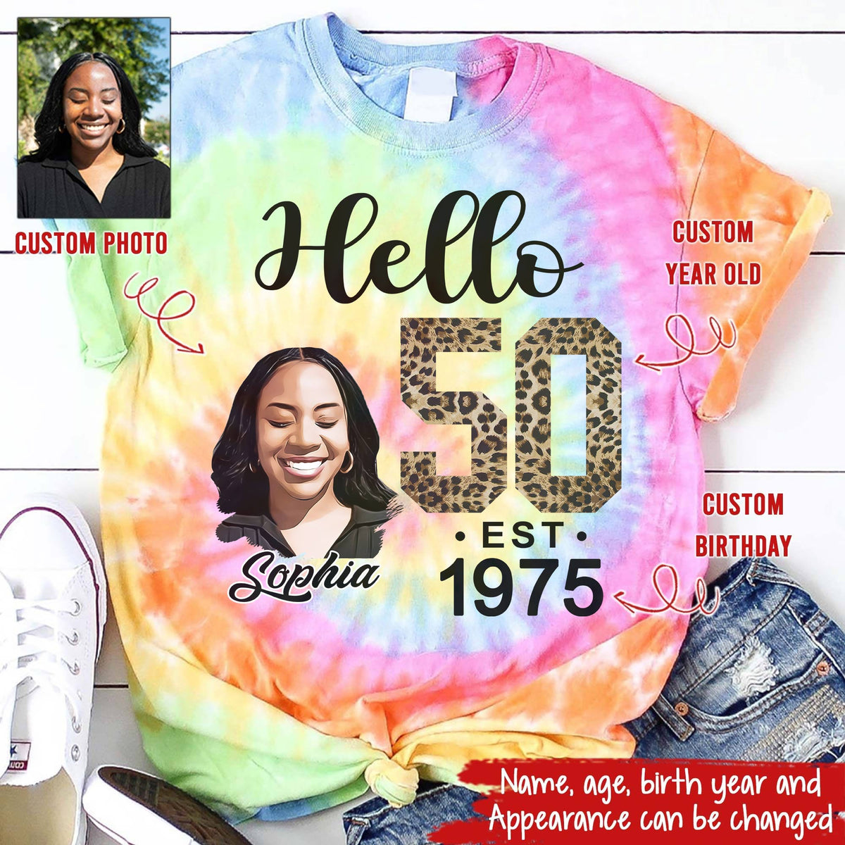 50th Birthday Shirts, Custom Birthday Shirts, Turning 50 Shirt, Gifts For Women Turning 50, 50 And Fabulous Shirt, 1975 Shirt, 50th Birthday Shirts For Her-YPT-HCT