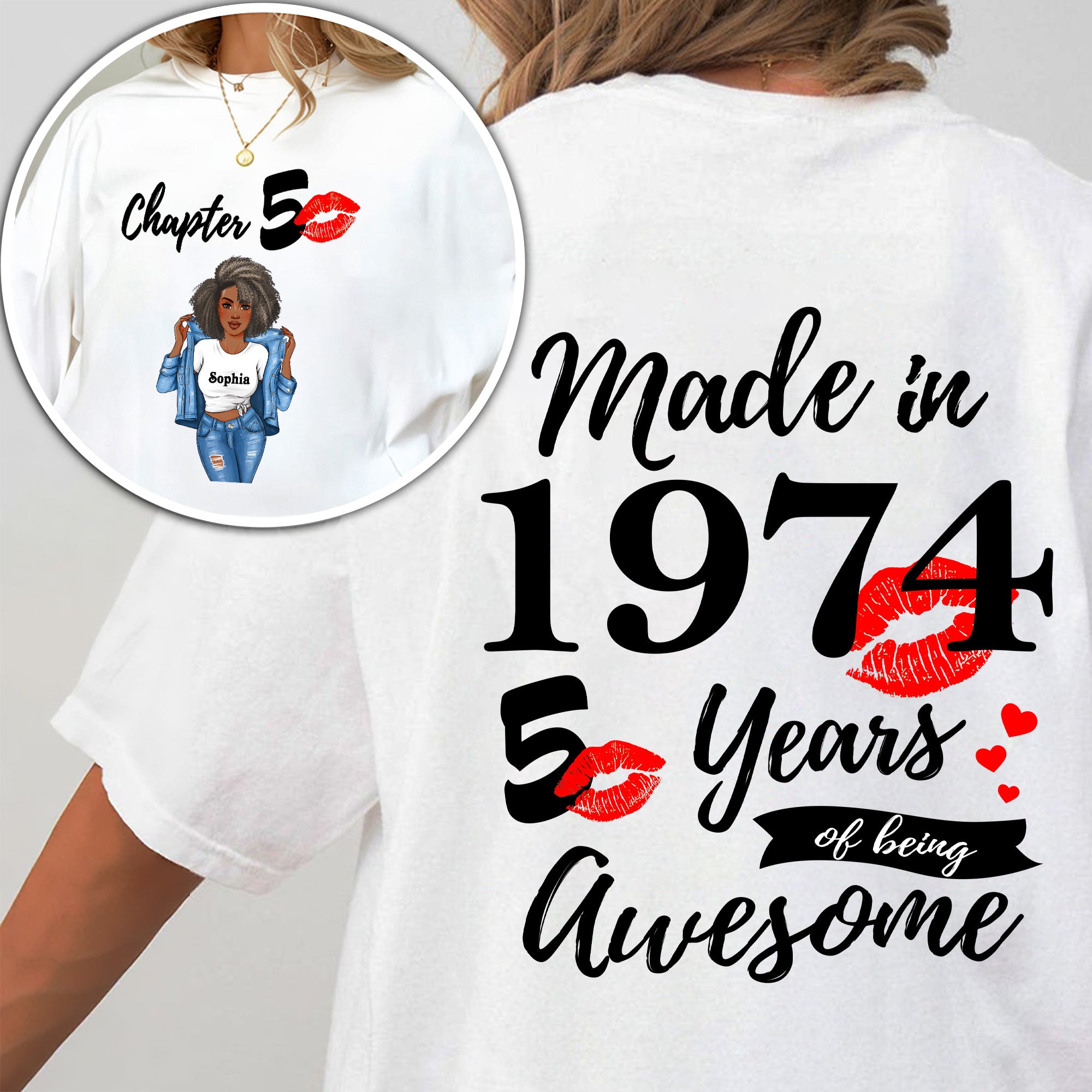 50th Birthday Shirts, Custom Birthday Shirts, Turning 50 Shirt, Gifts For Women Turning 50, 50 And Fabulous Shirt, 1974 Shirt - ALK