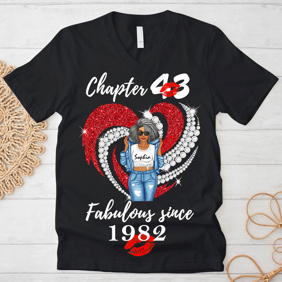 Personalised 43rd Birthday Gifts, 1982 T Shirt, Gift Ideas 43rd Birthday Woman - TLQ