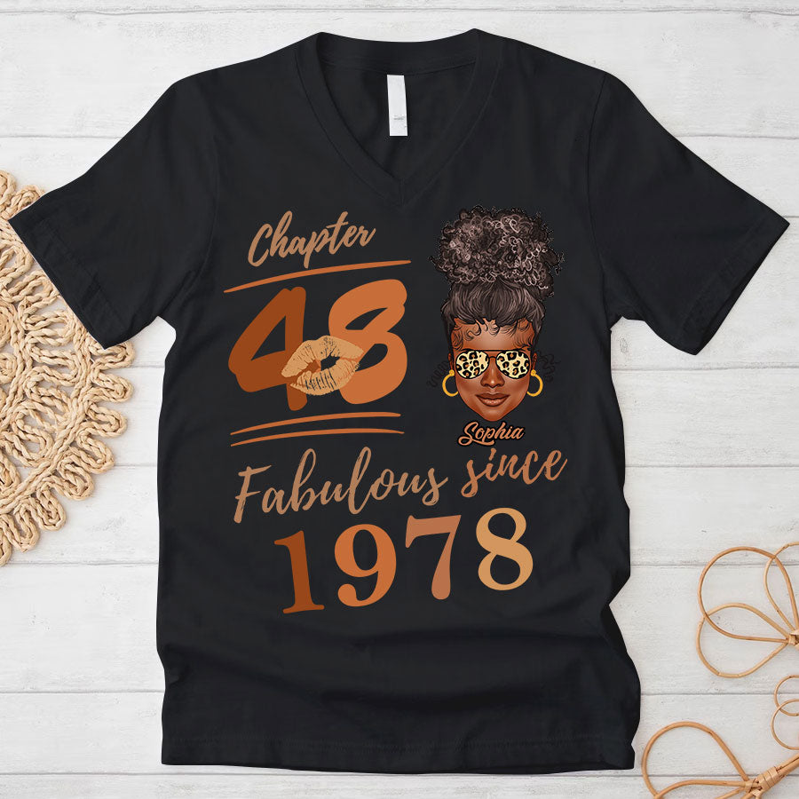Chapter 48, Fabulous Since 1978 48th Birthday Unique T Shirt For Woman, Her Gifts For 48 Years Old , Turning 48 Birthday Cotton Shirt TLQ