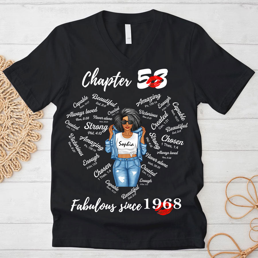 Chapter 58 Fabulous Since 1968 58th Birthday Unique T Shirt For Woman, Her Gifts For 58 Years Old , Turning 58 Birthday Cotton Shirt-TLQ