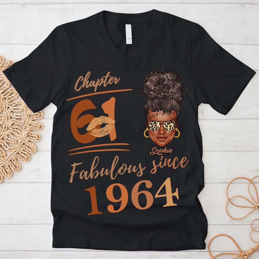 Chapter 61, Fabulous Since 1964 61st Birthday Unique T Shirt For Woman, Her Gifts For 61 Years Old , Turning 61 Birthday Cotton Shirt TLQ