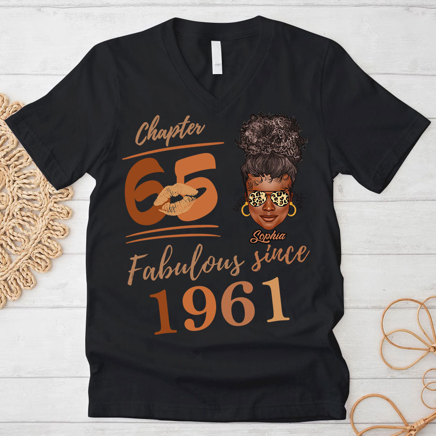Chapter 65, Fabulous Since 1961 65th Birthday Unique T Shirt For Woman, Her Gifts For 65 Years Old , Turning 65 Birthday Cotton Shirt TLQ