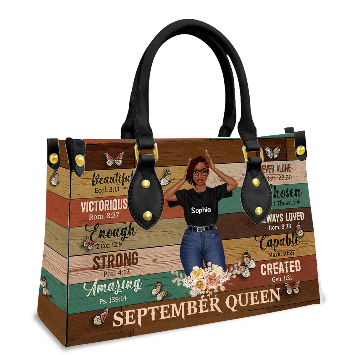 Personalized Leather Bag - September Birthday Gifts For September Queens, Queen Was Born In September