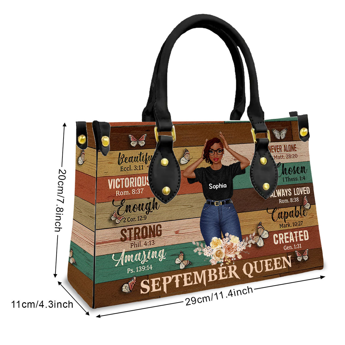 Personalized Leather Bag - September Birthday Gifts For September Queens, Queen Was Born In September