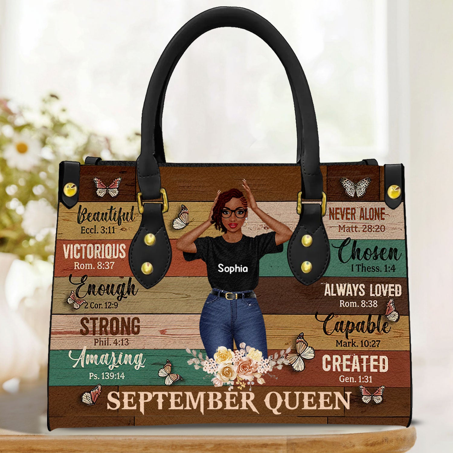 Personalized Leather Bag - September Birthday Gifts For September Queens, Queen Was Born In September
