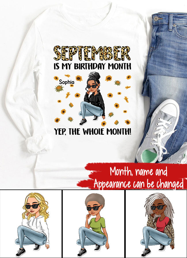 September Birthday Shirt, Custom Birthday Shirt, Queens Are Born In September, September Birthday Shirts For Woman