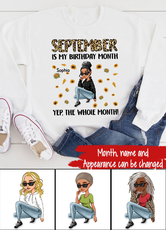 September Birthday Shirt, Custom Birthday Shirt, Queens Are Born In September, September Birthday Shirts For Woman