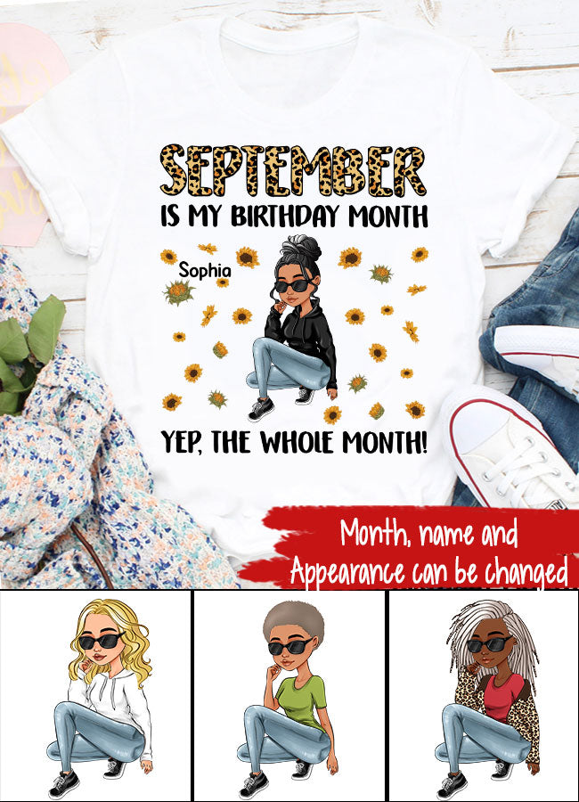 September Birthday Shirt, Custom Birthday Shirt, Queens Are Born In September, September Birthday Shirts For Woman