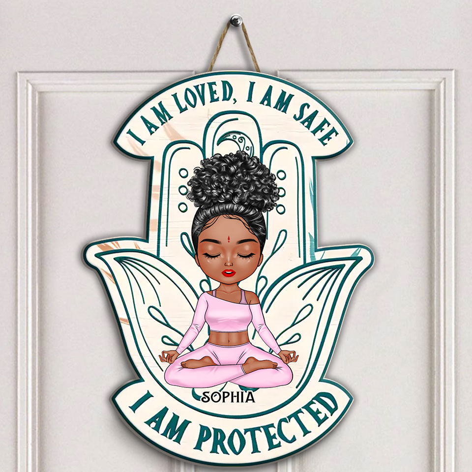 Personalized Custom Door Sign - Gift For Yoga Lover, Yoga Gifts For Woman