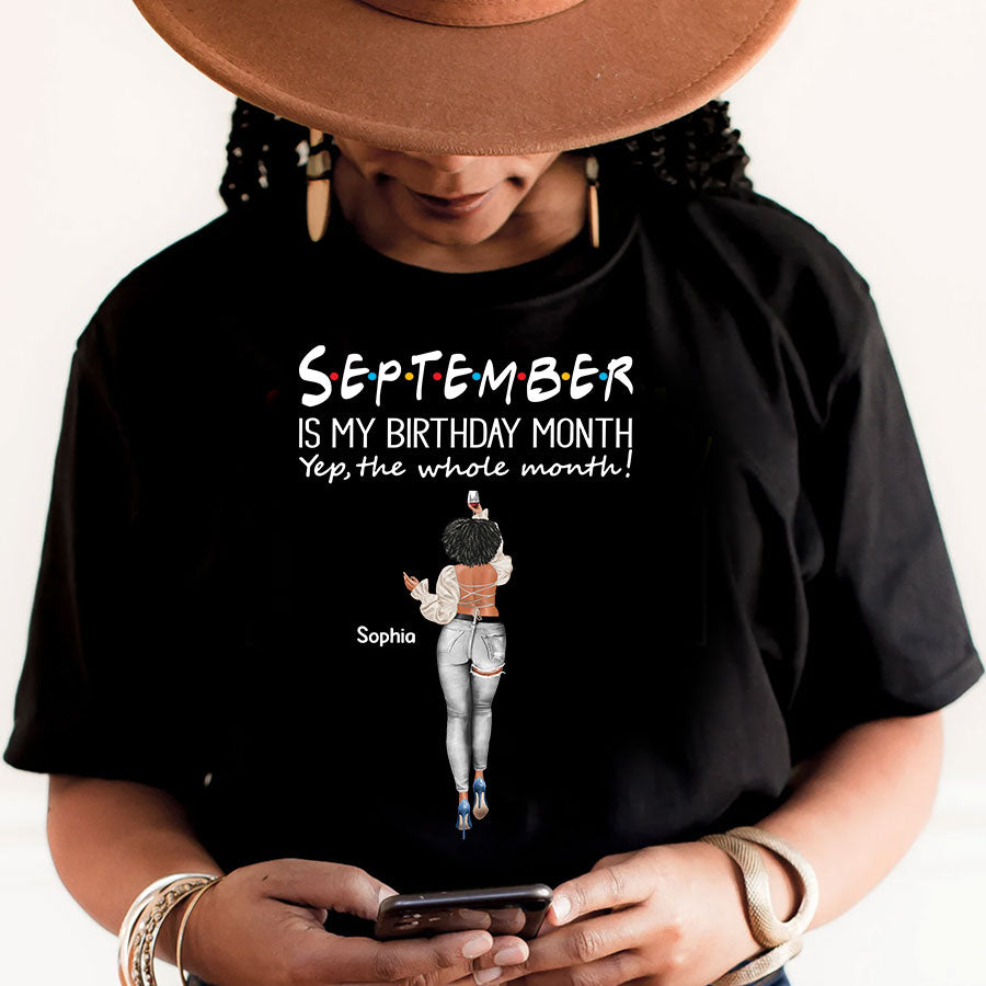 September Birthday Shirt, Custom Birthday Shirt, Queens Born In September, September Birthday Shirts For Woman
