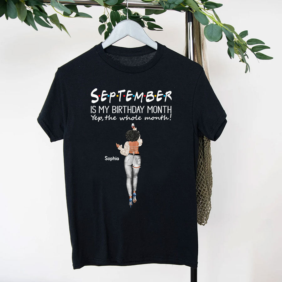 September Birthday Shirt, Custom Birthday Shirt, Queens Born In September, September Birthday Shirts For Woman