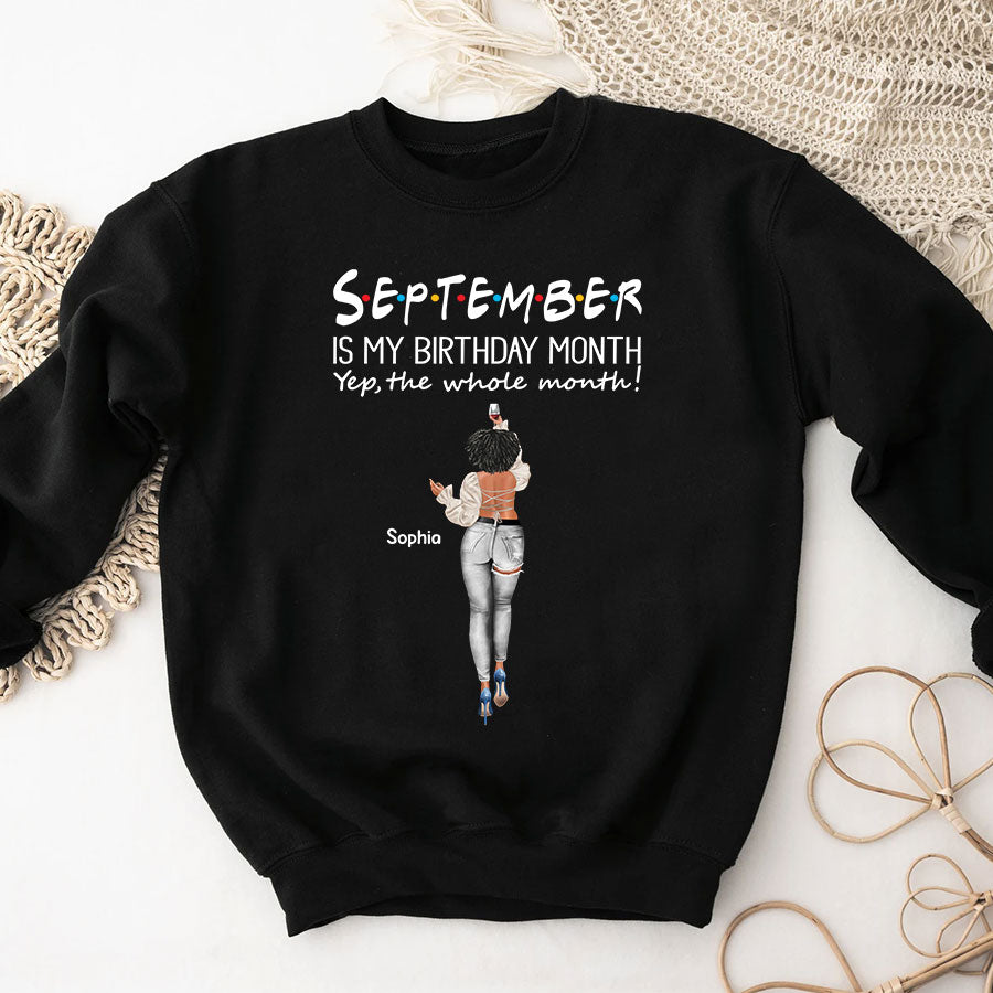 September Birthday Shirt, Custom Birthday Shirt, Queens Born In September, September Birthday Shirts For Woman