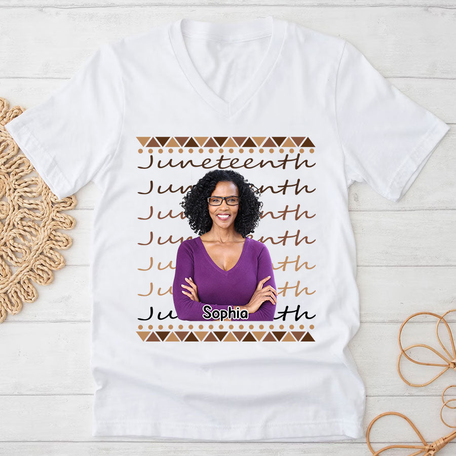 Personalized Shirt - Juneteenth T Shirt, Black Women's Juneteenth T Shirt, Juneteenth Shirt Ideas, Black History Gift For Black Woman