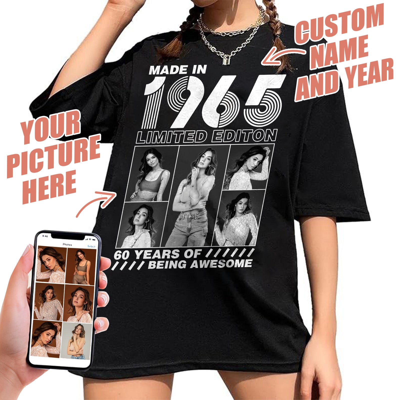 60th Birthday Shirts, Custom Birthday Shirts, Turning 60 Shirt, Gifts For Women Turning 60, 60 And Fabulous Shirt -YPT-TLT