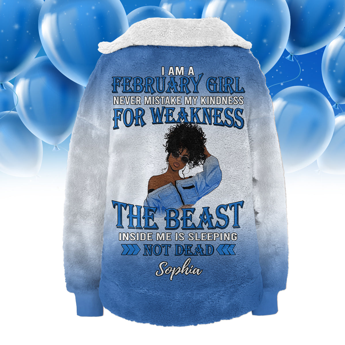 Borg Fleece Sweatshirt - Personalized Gift For Girls
