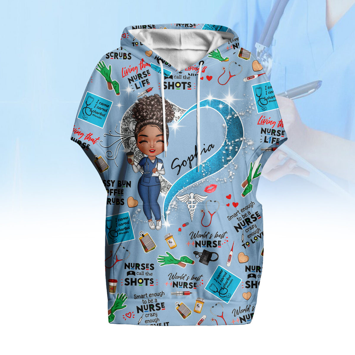 Women's Knitted Fleece Cloak With Kangaroo Pocket- Personalized Gift Ideas For Nurses