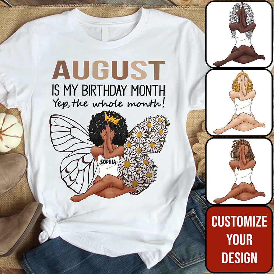 August Birthday Shirt, Custom Birthday Shirt, Queens Born In August, August Birthday Gifts, August Shirts For Woman-YPT-ALK