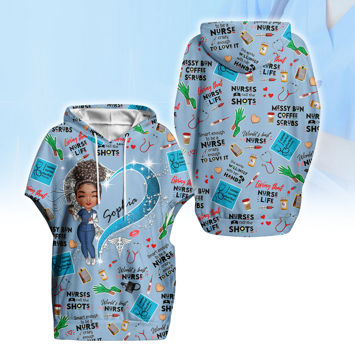 Women's Knitted Fleece Cloak With Kangaroo Pocket- Personalized Gift Ideas For Nurses