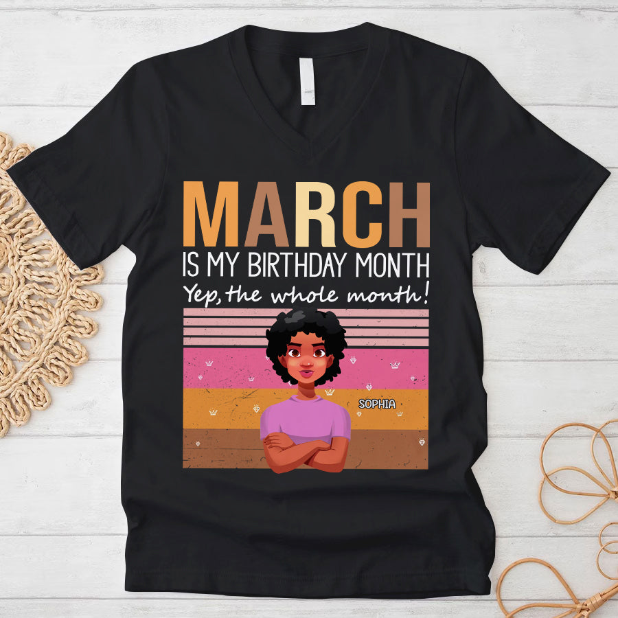 Custom Birthday Shirt, March Birthday Shirts For Woman, March Birthday Gifts