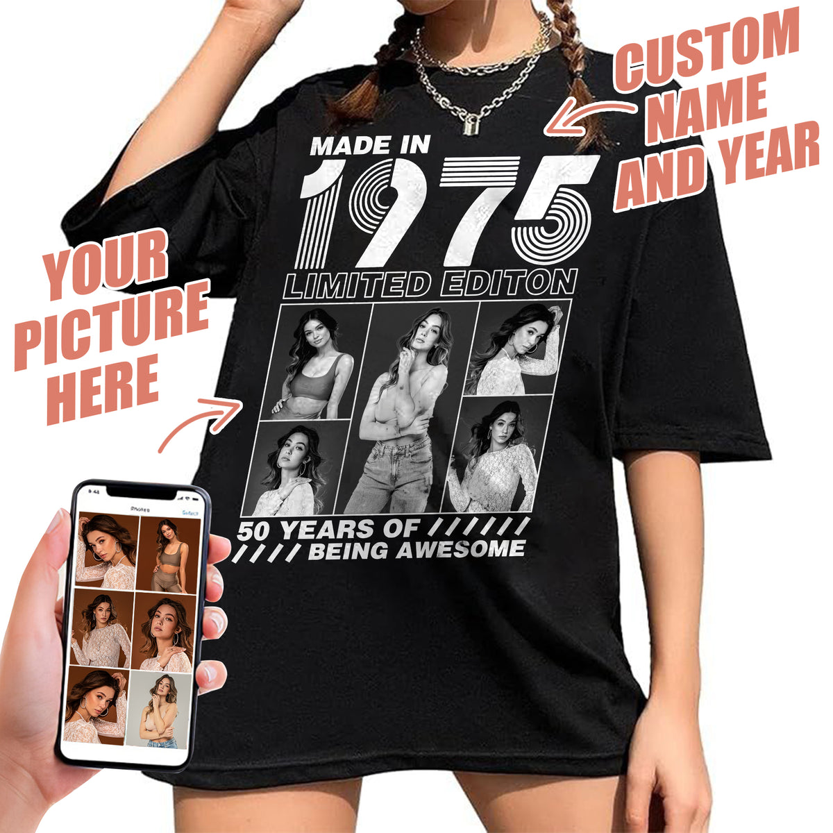 50th Birthday Shirts, Custom Birthday Shirts, Turning 50 Shirt, Gifts For Women Turning 50, 50 And Fabulous Shirt -YPT-TLT