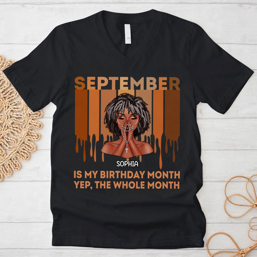 September Birthday Shirt, Custom Birthday Shirt, Queens Are Born In September Birthday Shirts For Woman